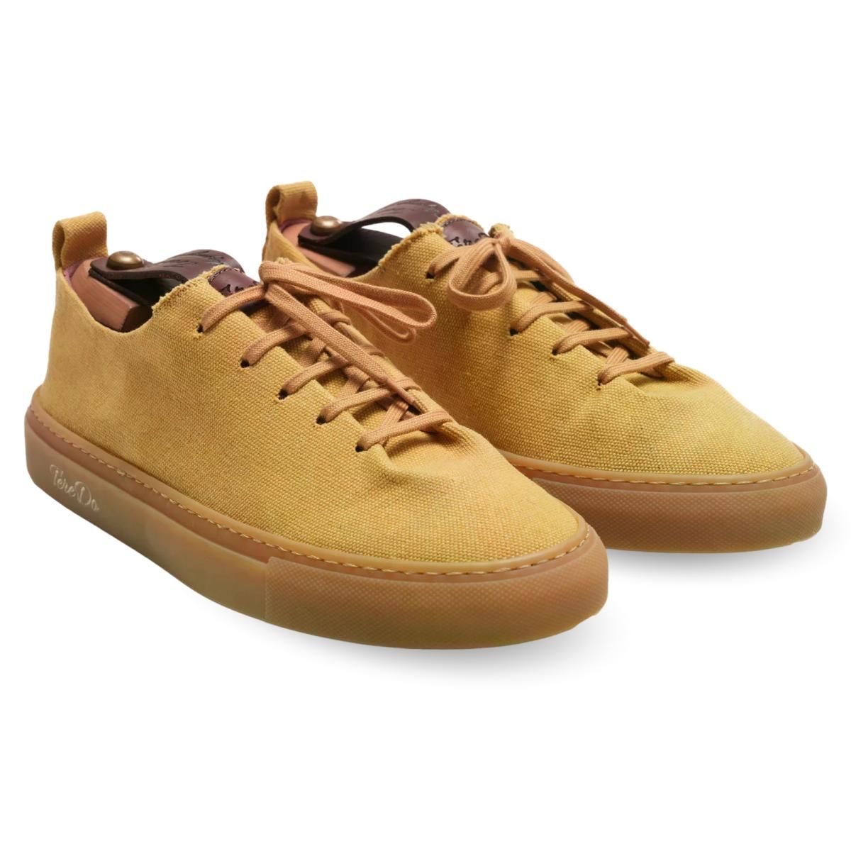 Sneakers giallo in tela canvas | Sneakers Artigianale Italiana | TeredoScarpa sneakers BOLI-89 giallo in tela canvas