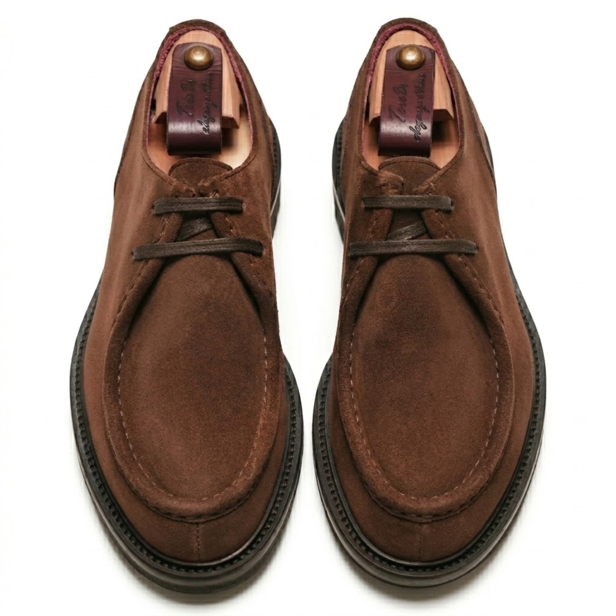 Derby OSLO marrone in pelle scamosciata| Derby Artigianale Italiana | TeredoScarpa Derby OSLO marrone in pelle di vitello scamosciata